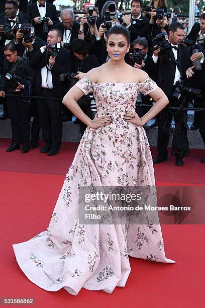 Aishwarya Rai attends "From The Land And The Moon " premier during The 69th Annual Cannes Film Festival on May 15, 2016 in Cannes, .