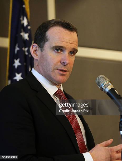 Brett McGurk, the U.S. Special Presidential Envoy for the Global Coalition to Counter ISIL, speaks during a press conference on May 15, 2016 in...
