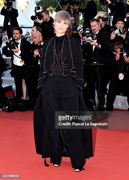 Li Yuchun aka Chris Lee attends the "From The Land Of The Moon " premiere during the 69th annual Cannes Film Festival at the Palais des Festivals on...