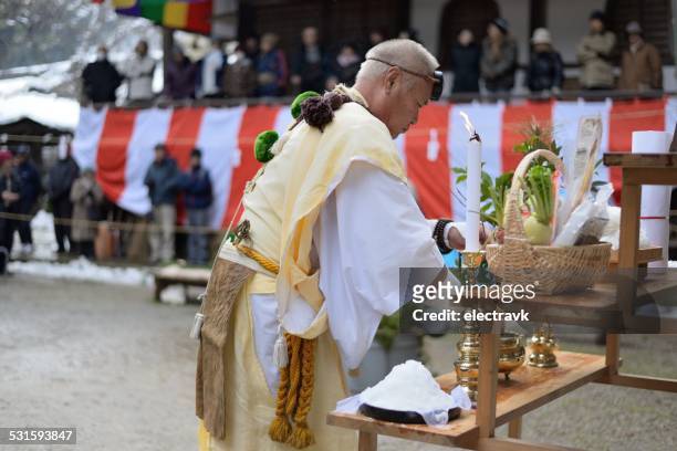 shugendo ceremony - animism stock pictures, royalty-free photos & images