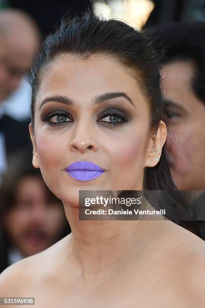 Aishwarya Rai attends the 'From The Land Of The Moon ' premiere during the 69th annual Cannes Film Festival at the Palais des Festivals on May 15,...