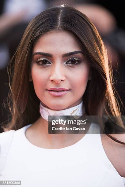 Sonam Kapoor attends the "From The Land Of The Moon " premiere during the 69th annual Cannes Film Festival at the Palais des Festivals on May 15,...