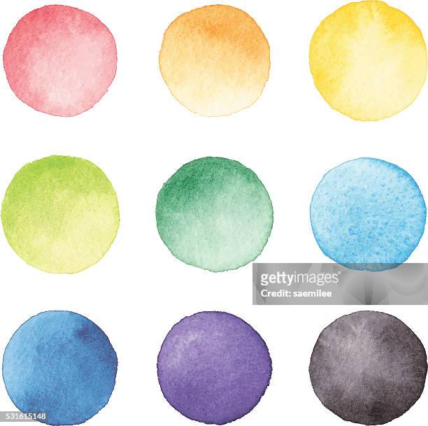 watercolor dots - watercolor painting stock illustrations