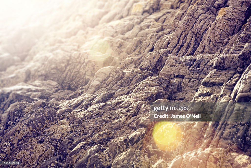 A Flare Across Some Rocks