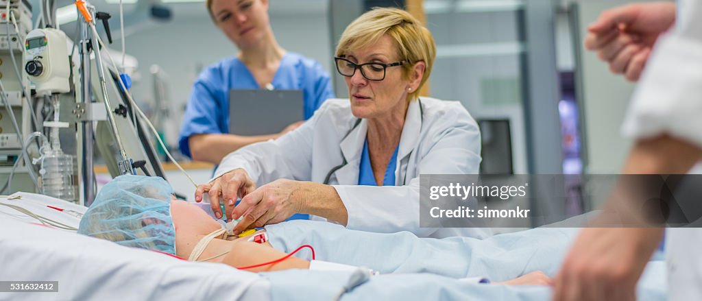 Doctor checking patient