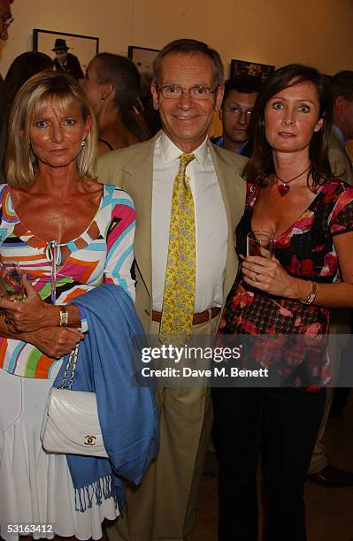 Joanne Bradford, Lord Archer and Alex Douglas-Home attend "The Sixties Set: An Inside View By Robin Douglas-Home" at the Air Gallery June 28, 2005 in...