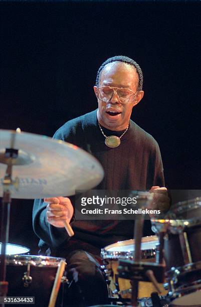 Drummer Louis Hayes performs on January 19th 2001 at the BIM huis in Amsterdam, Netherlands.