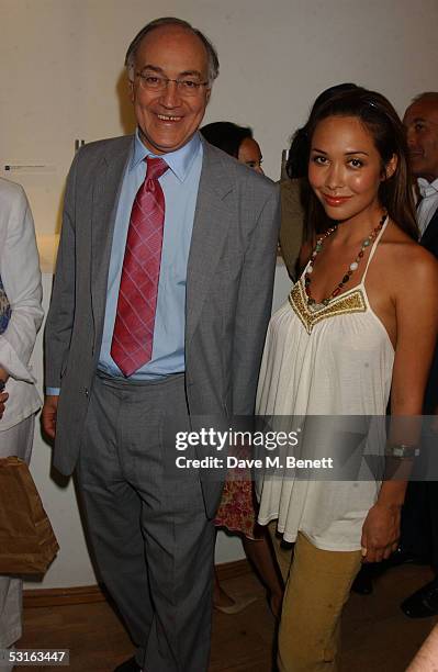 Michael Howard and Myleene Klass attend "The Sixties Set: An Inside View By Robin Douglas-Home" at the Air Gallery June 28, 2005 in London, England....