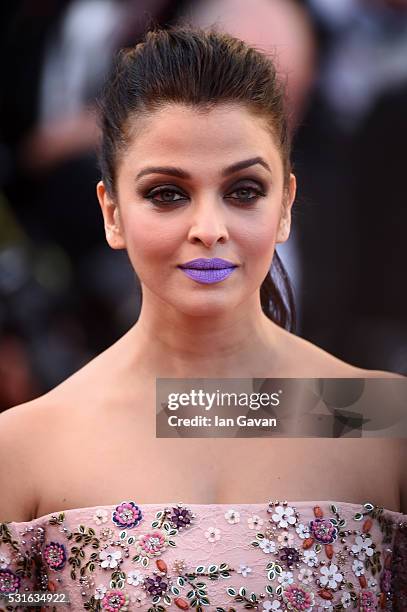 Aishwarya Rai attends the "From The Land Of The Moon " premiere during the 69th annual Cannes Film Festival at the Palais des Festivals on May 15,...