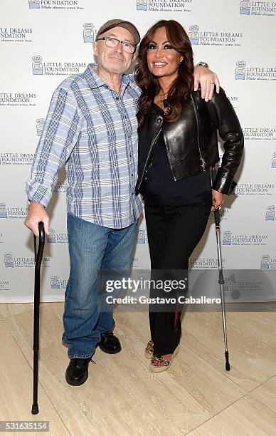 Phil Collins and Orianne Collins attends the Phil and Orianne Collins host Little Dreams Foundation brunch at Faena Hotel on May 15, 2016 in Miami...