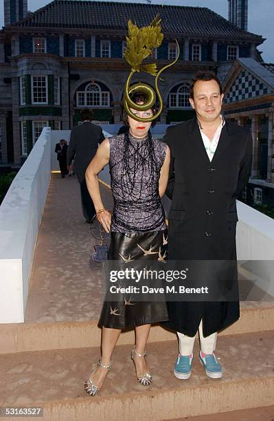 Isabella Blow and Dietmar Blow attend the annual Krug Rose Celebration VIP Party hosted by thrown by Olivier and Remi Krug, at Debenham House on June...