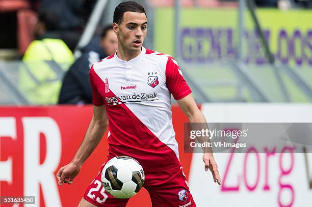 Sofyan Amrabat of FC Utrecht during the Europa League Play-offs return match between FC Utrecht and PEC Zwolle at the Galgenwaard Stadium on May 15,...