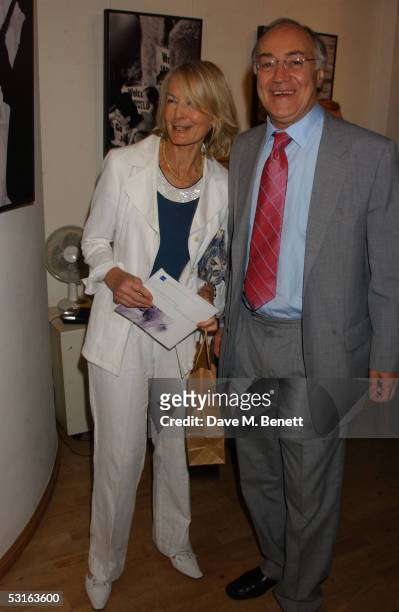 Sandra Howard and Michael Howard attend the Private View for "The Sixties Set: An Inside View By Robin Douglas-Home" at The Air Gallery on June 28,...