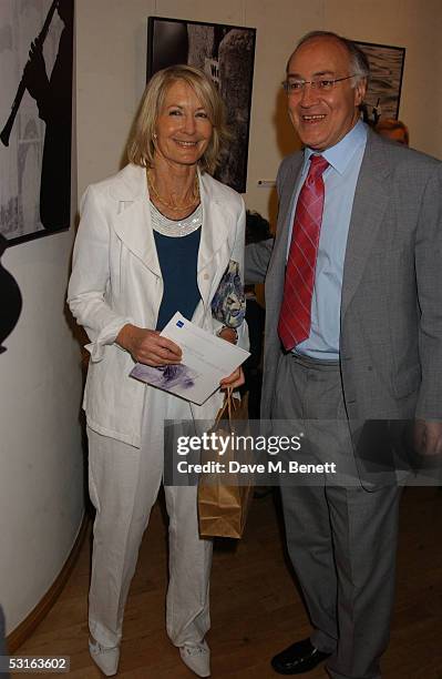 Sandra Howard and Michael Howard attend the Private View for "The Sixties Set: An Inside View By Robin Douglas-Home" at The Air Gallery on June 28,...