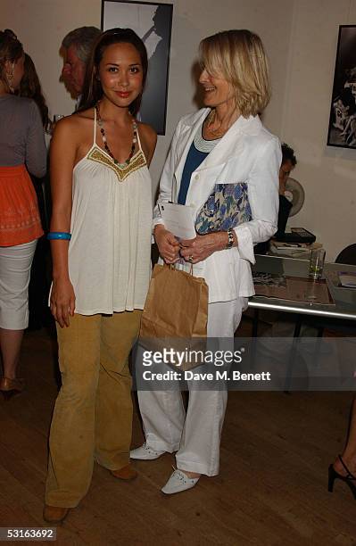 Myleene Klass and Sandra Howard attend the Private View for "The Sixties Set: An Inside View By Robin Douglas-Home" at The Air Gallery on June 28,...