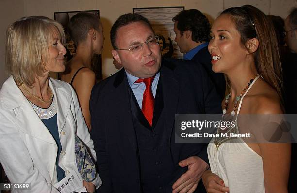 Sandra Howard, Jonathan Shalett and Myleene Klass attends the Private View for "The Sixties Set: An Inside View By Robin Douglas-Home" at The Air...