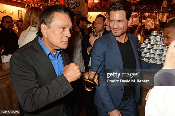 Roberto Duran and Edgar Ramirez attend a star-studded dinner hosted by DEAN & DELUCA, Harvey Weinstein & Charles Finch to celebrate Robert De Niro in...