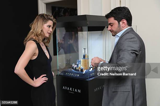 Mischa Barton and Haig Avakian visit the Avakian Suite during The 69th Cannes Film Festival on May 15, 2016 in Cannes, France.
