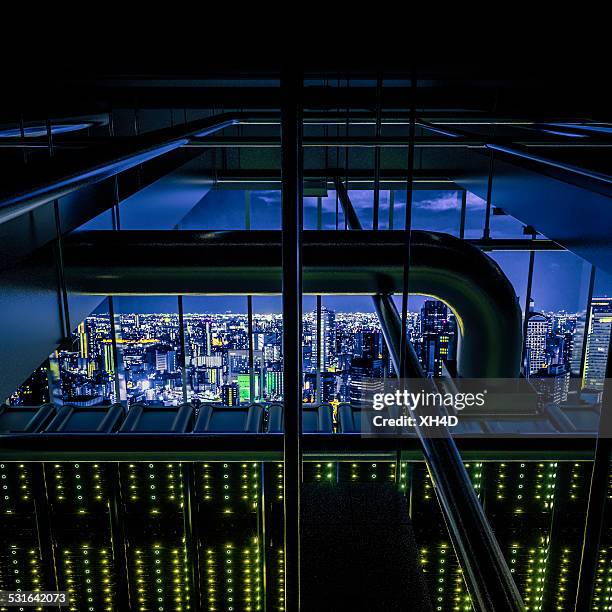 cerebro de la ciudad - datacenter fotografías e imágenes de stock