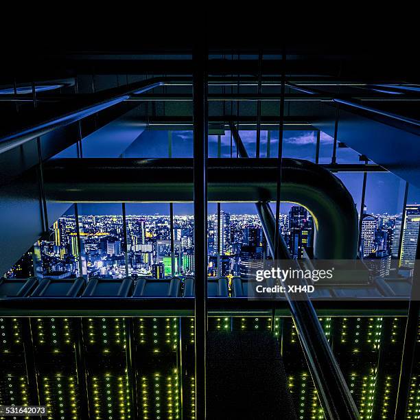 la città del cervello - data center foto e immagini stock