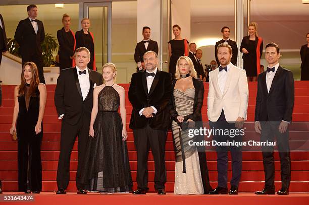Actress Murielle Telio, director Shane Black, actress Angourie Rice, producer Joel Silver, producer Karyn Fields, actor Ryan Gosling and actor Matt...