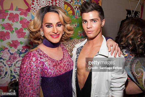 Cynthia Lee Fontaine and Brandon Cole Bailey attend Senor Frog's Drag Brunch at Senor Frog's on May 15, 2016 in New York City.