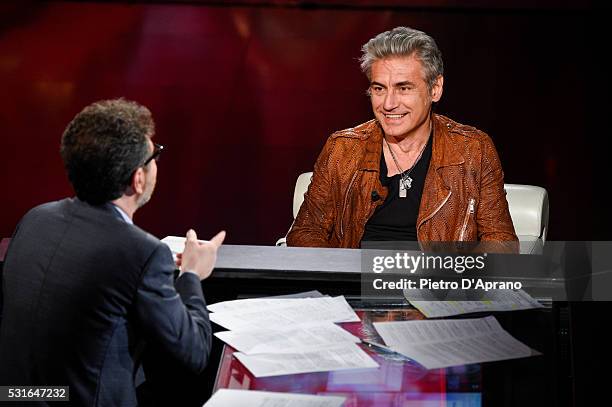 Luciano Ligabue attends 'Che Tempo Che Fa' Tv Show on May 15, 2016 in Milan, Italy.