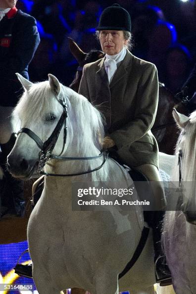 Anne, Princess Royal rides a horse during Queen Elizabeth II's 90th ...
