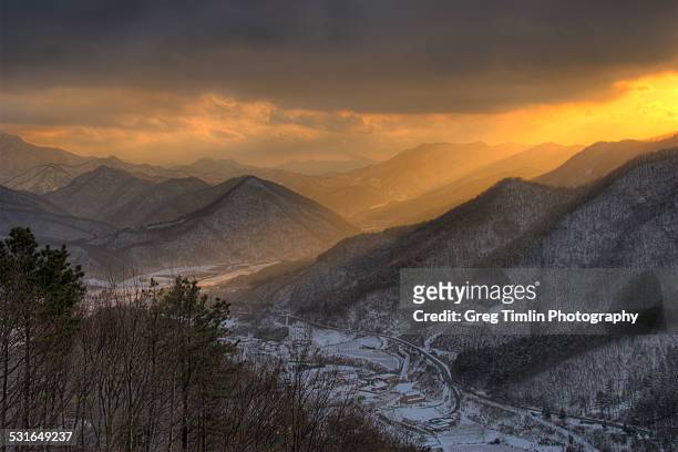 winter sunset - 全州 個照片及圖片檔