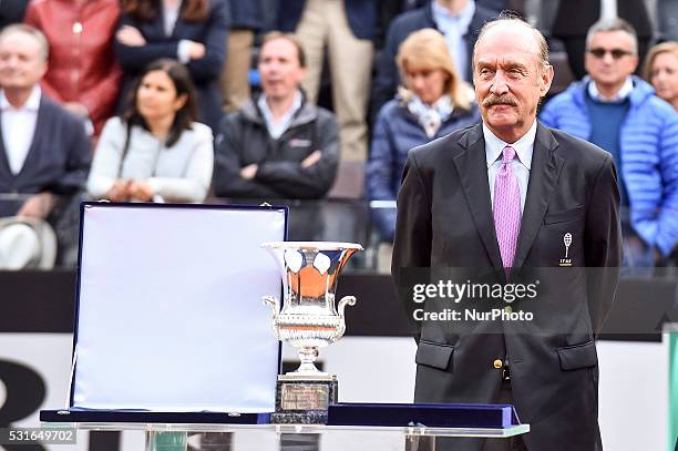 Stan Smith during the awards of ATP Final match between Djokovic vs Murray at the Internazionali BNL d'Italia 2016 at the Foro Italico on May 15,...