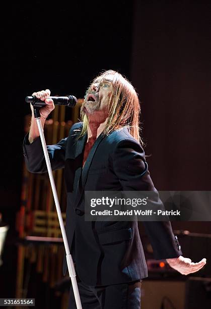 Iggy Pop from Post Pop Depression performs at Le Grand Rex on May 15, 2016 in Paris, France.