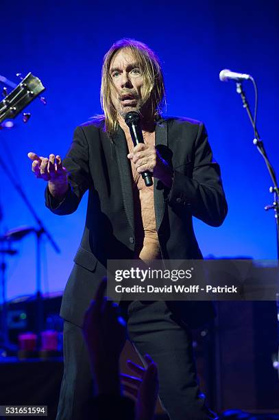 Iggy Pop from Post Pop Depression performs at Le Grand Rex on May 15, 2016 in Paris, France.