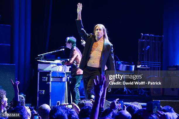 Iggy Pop from Post Pop Depression performs at Le Grand Rex on May 15, 2016 in Paris, France.