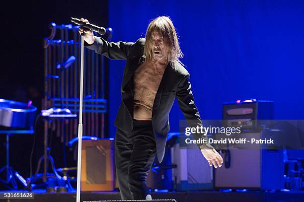 Iggy Pop from Post Pop Depression performs at Le Grand Rex on May 15, 2016 in Paris, France.