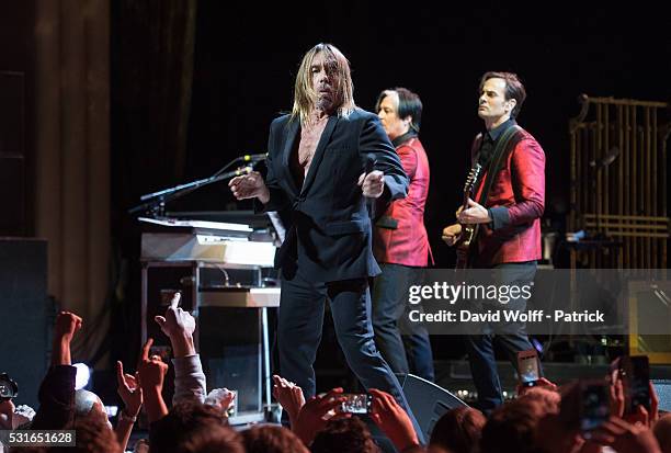 Iggy Pop from Post Pop Depression performs at Le Grand Rex on May 15, 2016 in Paris, France.