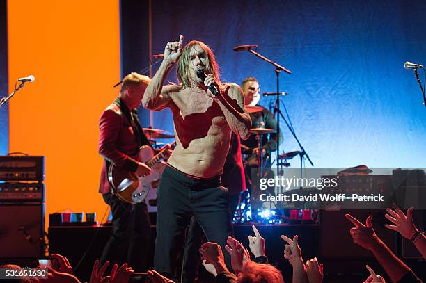 Iggy Pop from Post Pop Depression performs at Le Grand Rex on May 15, 2016 in Paris, France.