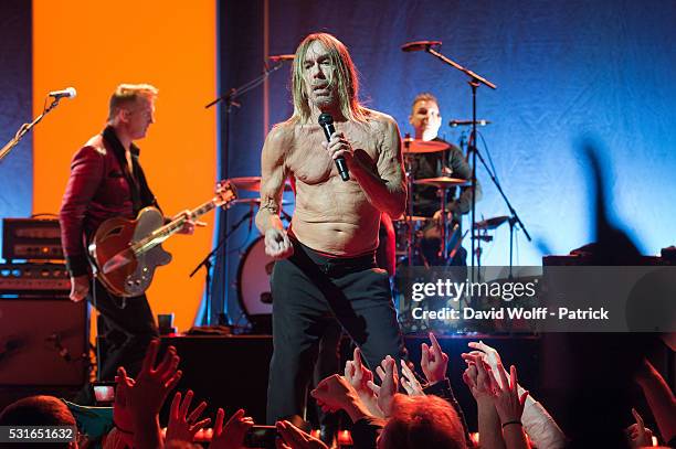 Iggy Pop from Post Pop Depression performs at Le Grand Rex on May 15, 2016 in Paris, France.