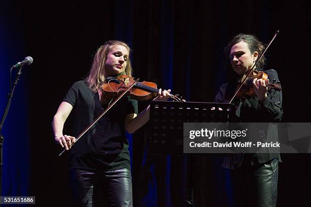 Sarah and Deborah Nemantu open for Post Depression at Le Grand Rex on May 15, 2016 in Paris, France.