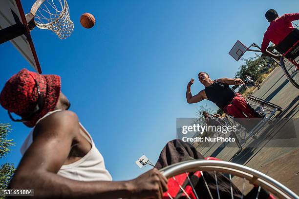 Players of Wheel-Ability Sports Club basketball team have their training in Katutura, Windhoek, Namibia. Every Sunday they invite people from the...