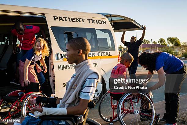 Players of Wheel-Ability Sports Club basketball team have their training in Katutura, Windhoek, Namibia. Every Sunday they invite people from the...