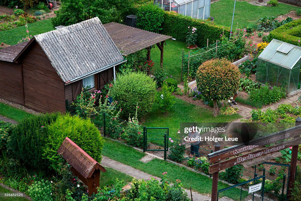 Kleingartenanlage private small gardens