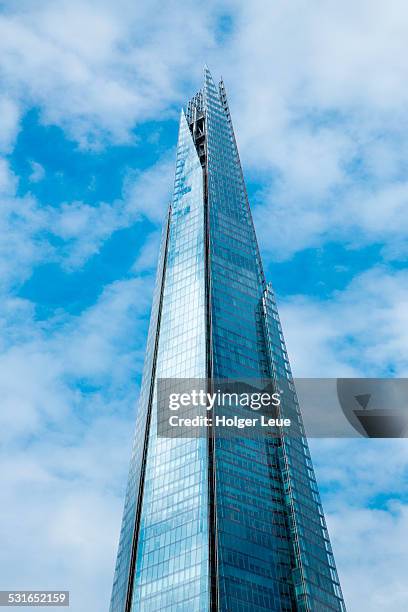 the shard skycraper - shard london bridge stock pictures, royalty-free photos & images