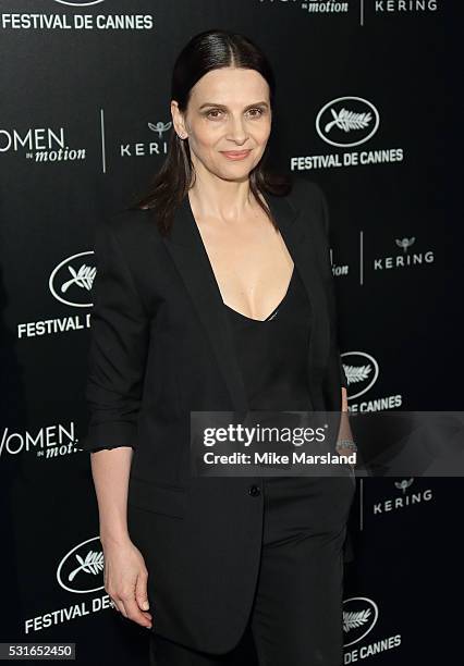Juliette Binoche attends the "Women in Motion" Prize Reception part of The 69th Annual Cannes Film Festival on May 15, 2016 in Cannes, France.