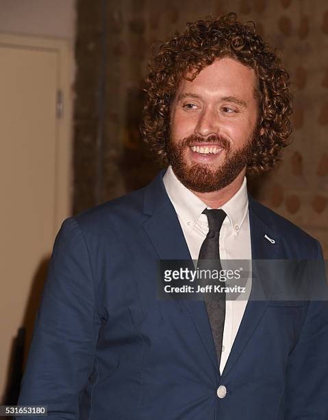 Actor T.J. Miller attends the "Silicon Valley" FYC Panel at Linwood Dunn Theater on May 15, 2016 in Los Angeles City.
