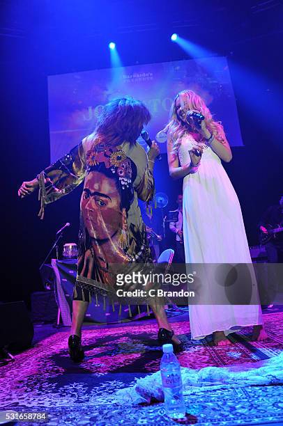 Linda Lewis and Joss Stone perform on stage at the Roundhouse on May 15, 2016 in London, England.