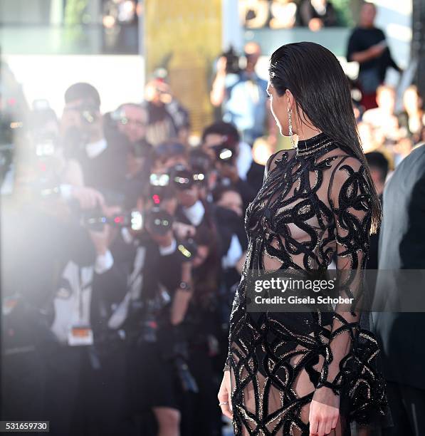 Kendall Jenner attends the "From The Land Of The Moon " premiere during the 69th annual Cannes Film Festival at the Palais des Festivals on May 15,...