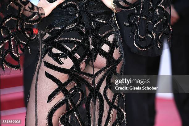 Kendall Jenner , backside, during the "From The Land Of The Moon " premiere during the 69th annual Cannes Film Festival at the Palais des Festivals...