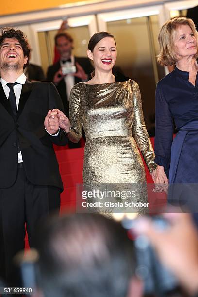Actors Louis Garrel and Marion Cotillard attend the "From The Land Of The Moon " premiere during the 69th annual Cannes Film Festival at the Palais...
