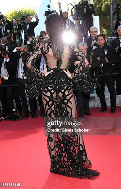 Kendall Jenner attends the "From The Land Of The Moon " premiere during the 69th annual Cannes Film Festival at the Palais des Festivals on May 15,...