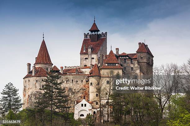 romania, transylvania, exterior - bran castle stock pictures, royalty-free photos & images